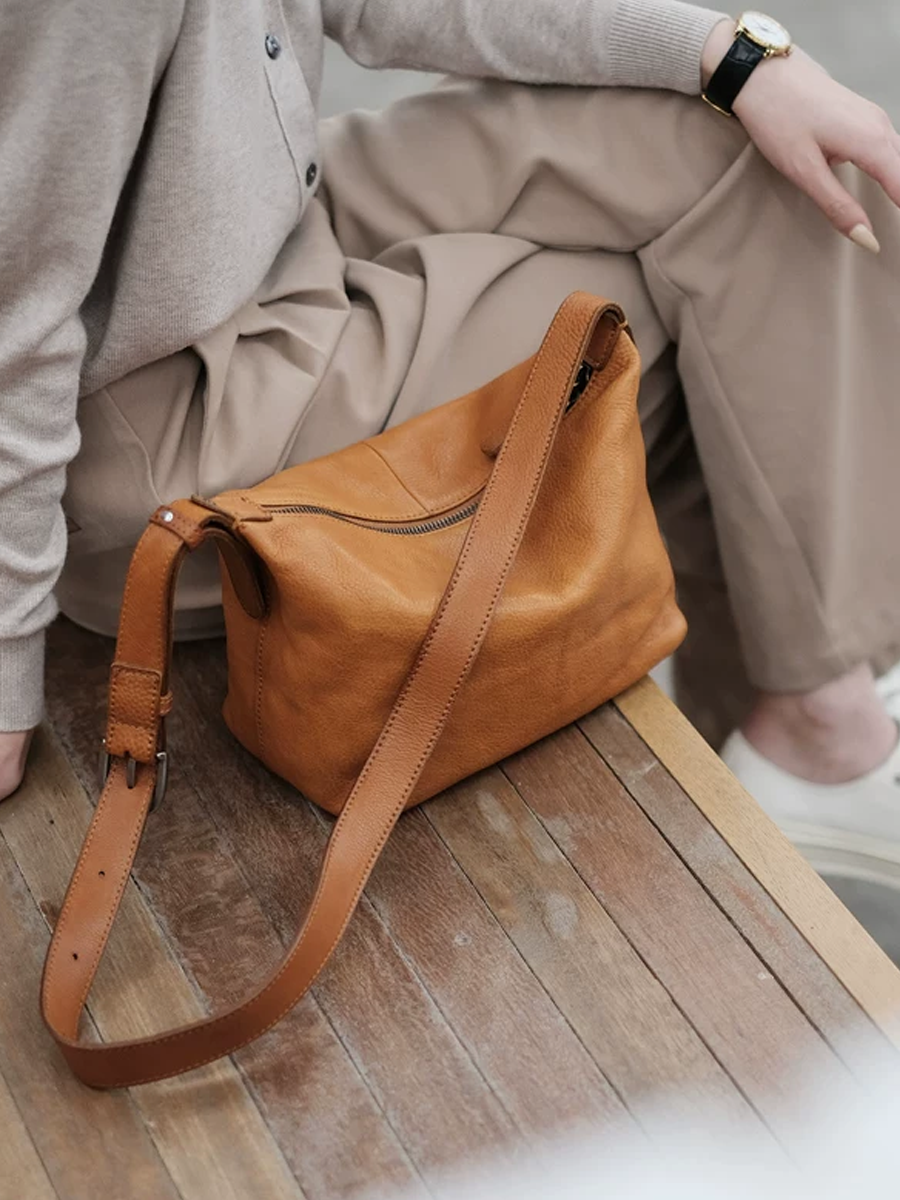 Vintage Leather Crossbody Bag