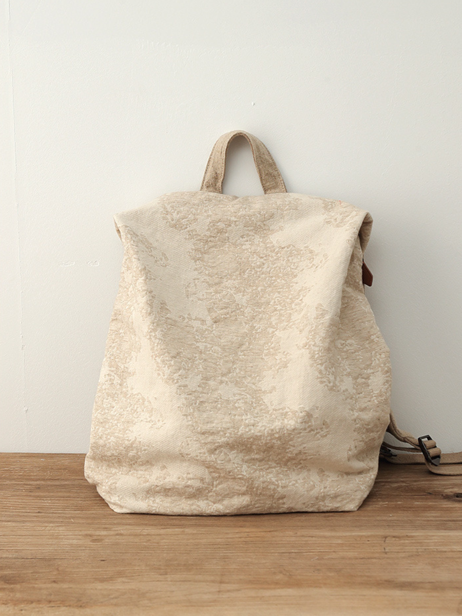Artistic Cotton-linen Large Capacity Backpack