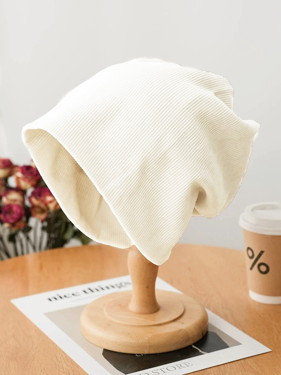Women Corduroy Slouchy Beanie – Relaxed Vintage Versatile Hat
