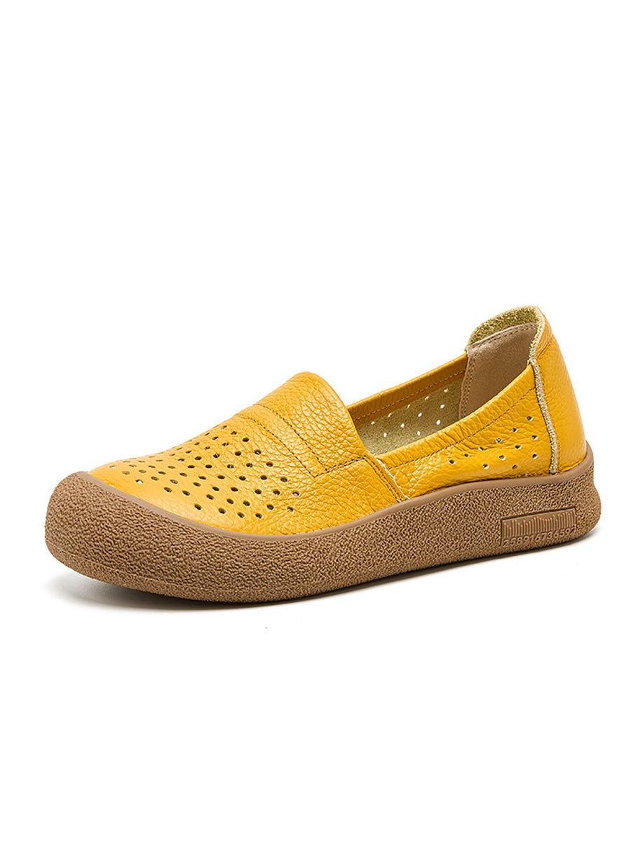 Women Summer Genuine Leather Flat Shoes