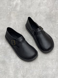 Women Summer Casual Soft Leather Flat Shoes