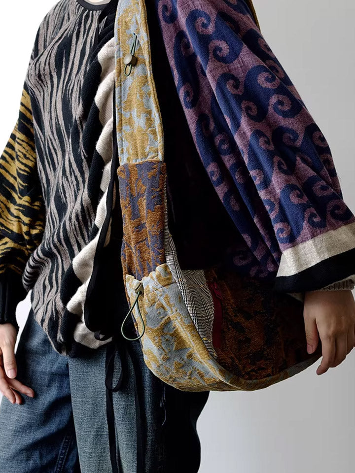 Women Ethnic Patchwork Crossbody Bag