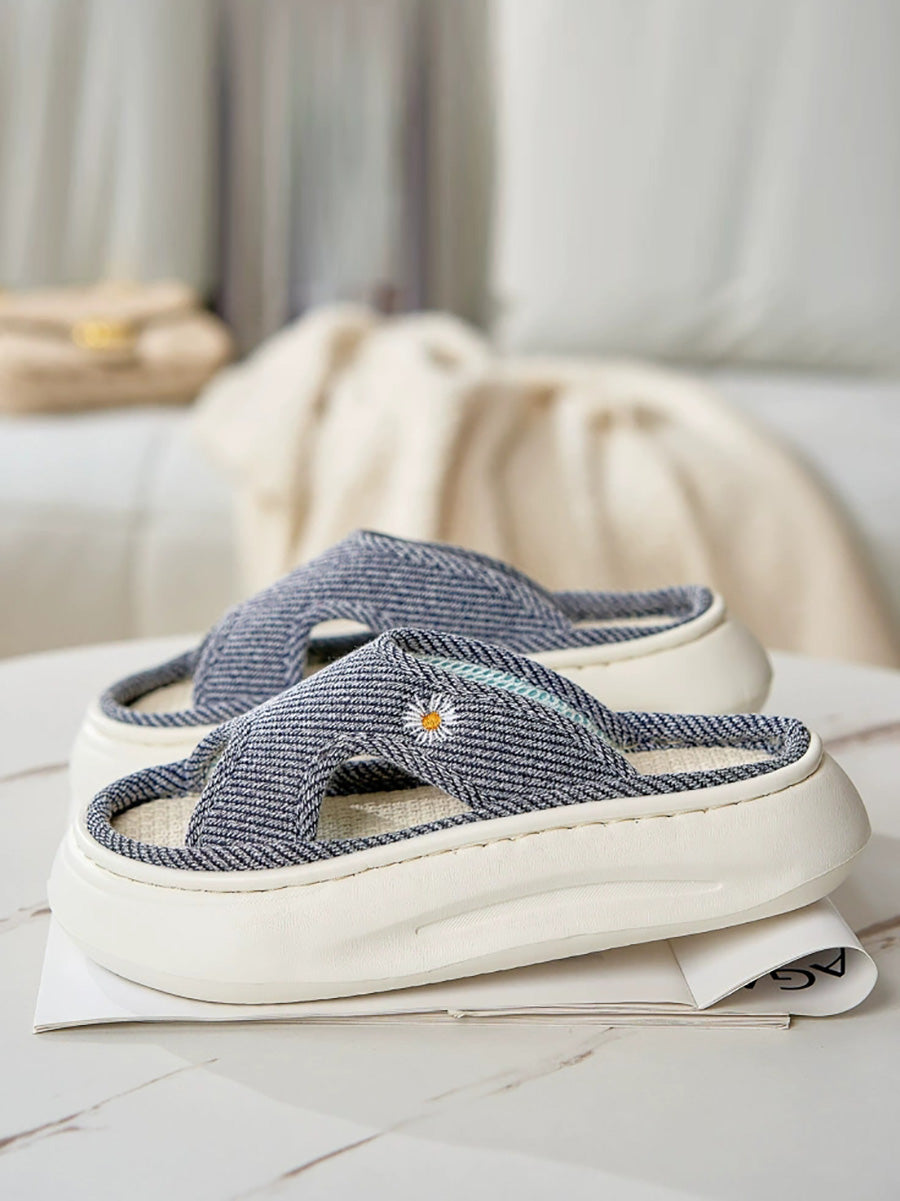 Women Summer Comfort Linen Slippers