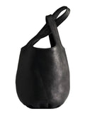 Casual Minimalist Leather Bucket Bag