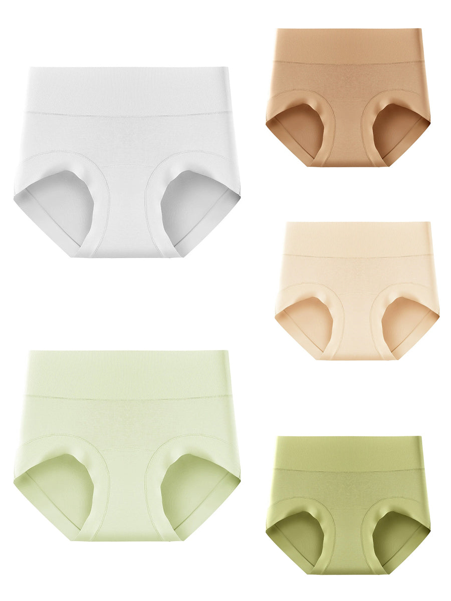 5-Piece Modal High-Waisted Seamless Tummy Control Briefs