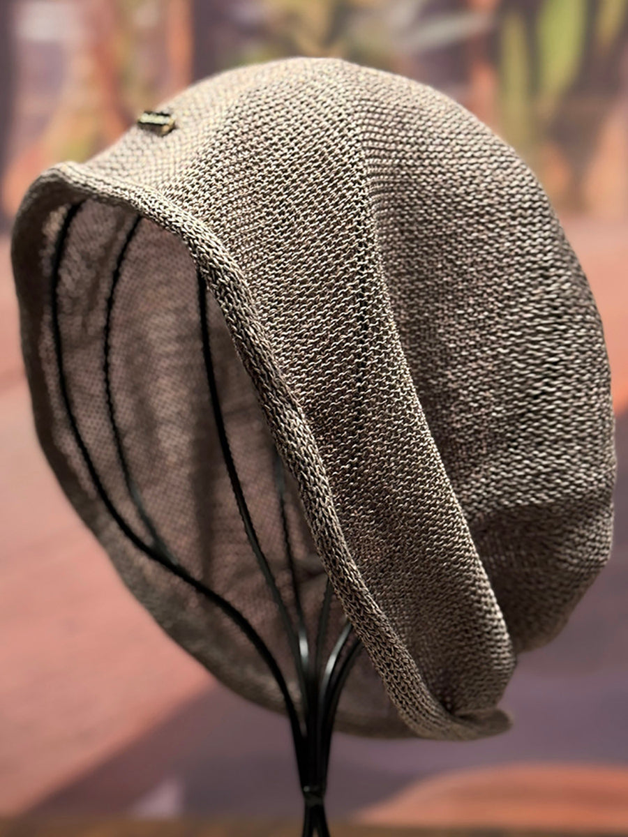 Women Summer Casual Linen Hollow Slouchy Beanie