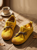 Summer Autumn Genuine Leather Soft Sole Casual Slip-On Flat Shoes