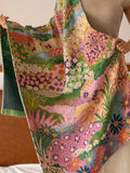 100% Cotton Yarn-Dyed Jacquard Floral Bath Towel