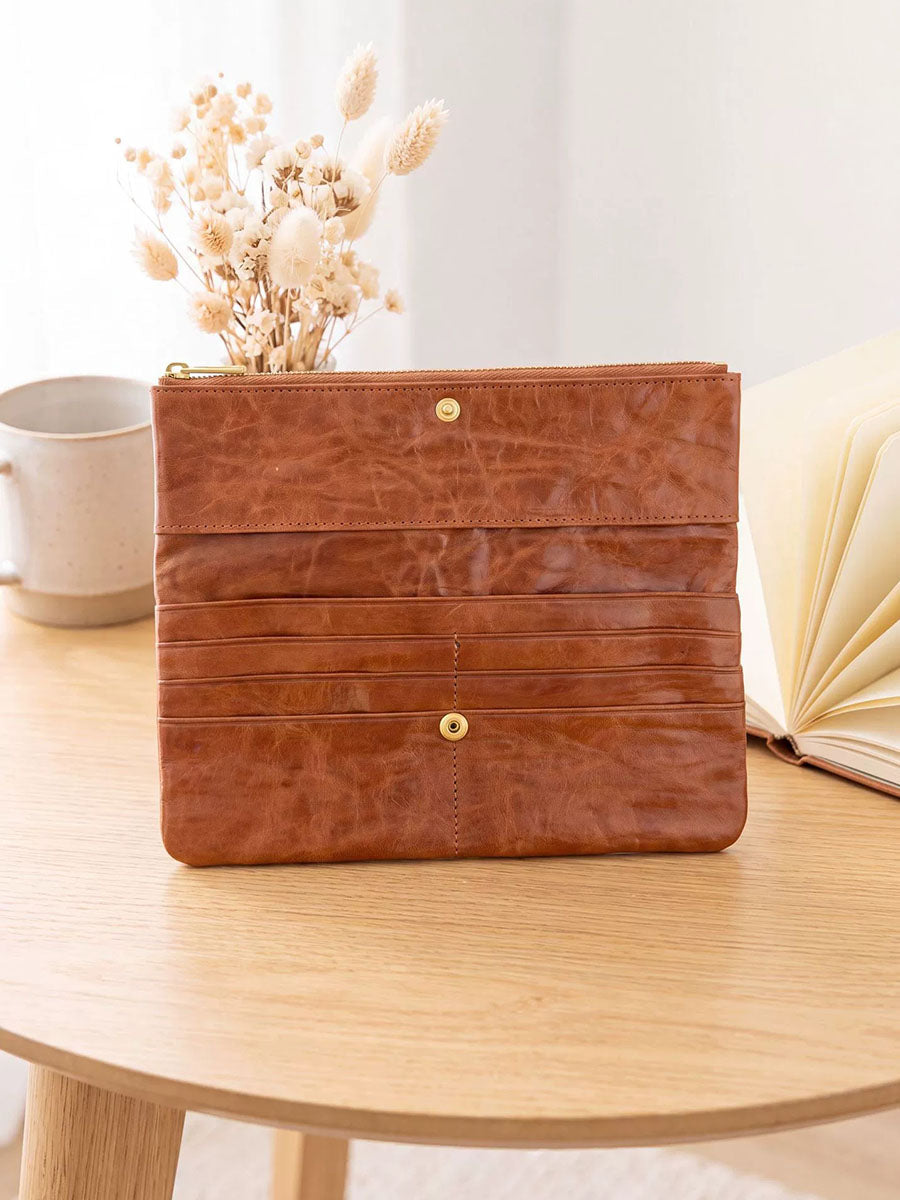 Women Genuine Leather Multi-Card Clutch – Chic Versatile Coin Purse