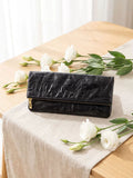 Women Genuine Leather Multi-Card Clutch – Chic Versatile Coin Purse