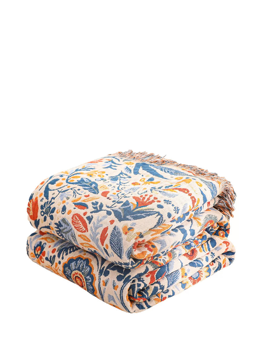 Pastoral Cotton Gauze Sofa Cover Nap Throw Blanket