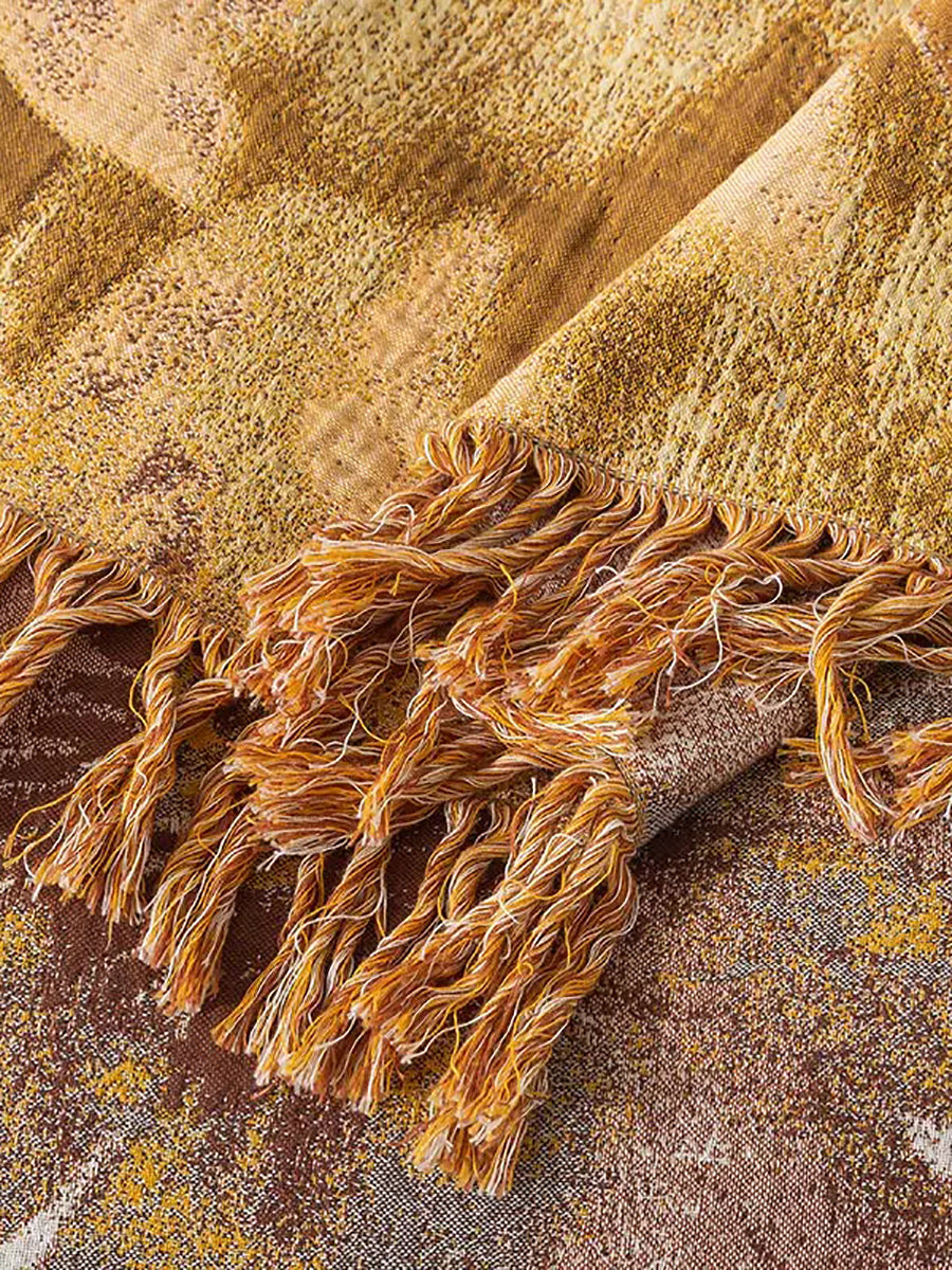 100% Cotton Gauze Fringed Soft Breathable Throw Blanket