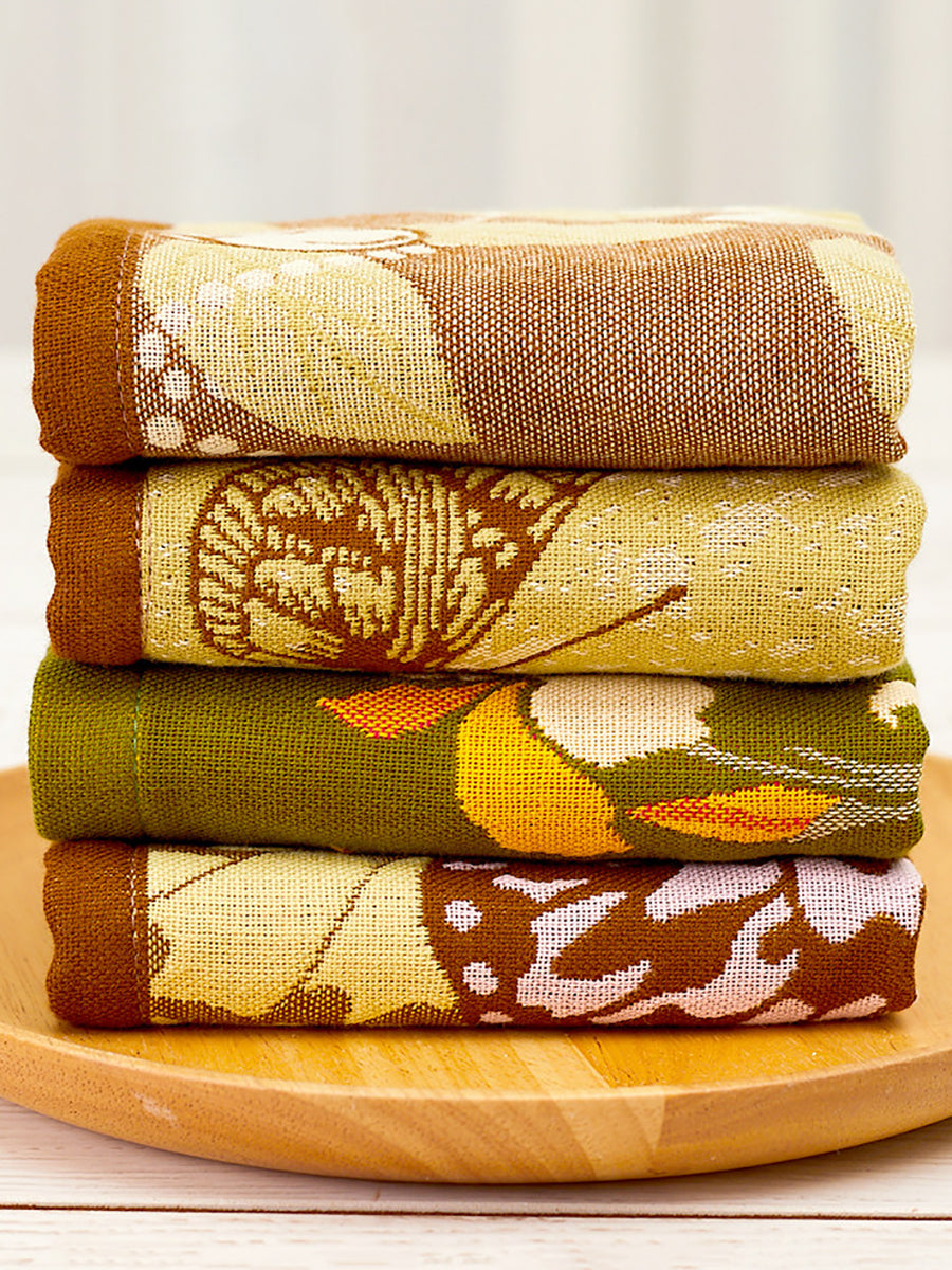 4-Pack Four-Layer Cotton Gauze Towel – Soft Lint-Free Absorbent Hanging Towel