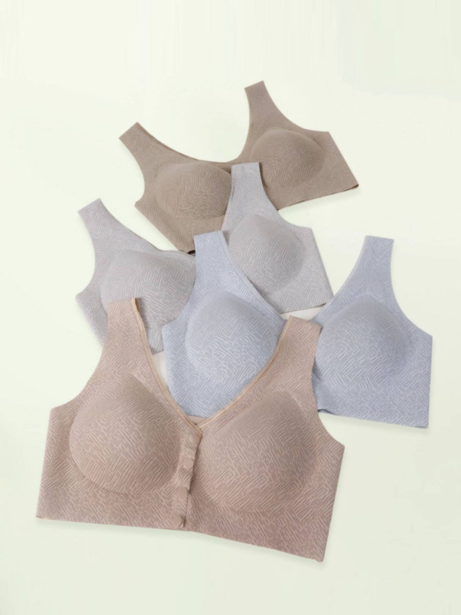 Women Front Closure Back Smoothing Integrated Shaping Anti-Sagging Bra