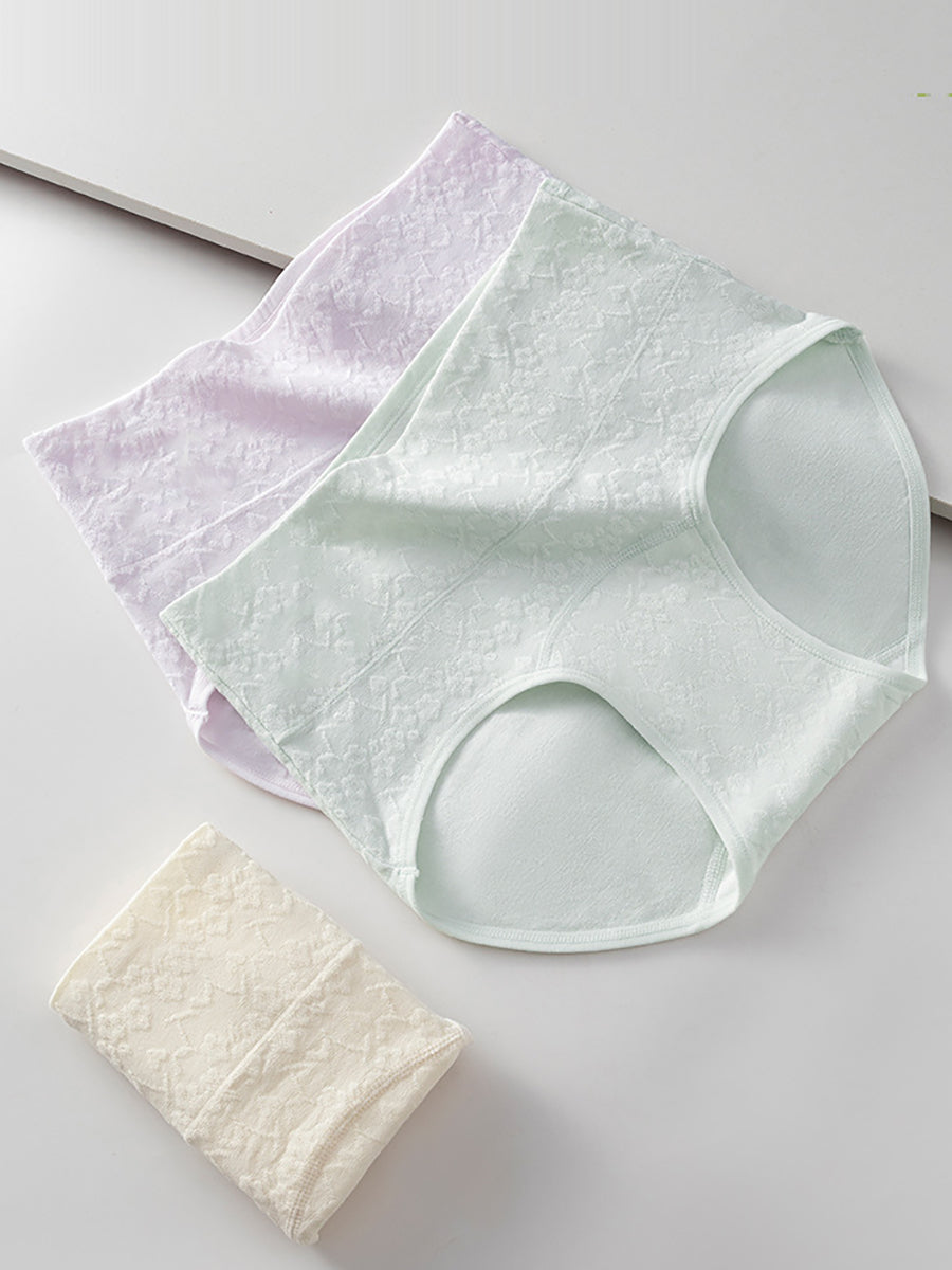 6 Pieces Women Cotton High-Waist Antibacterial Underwear