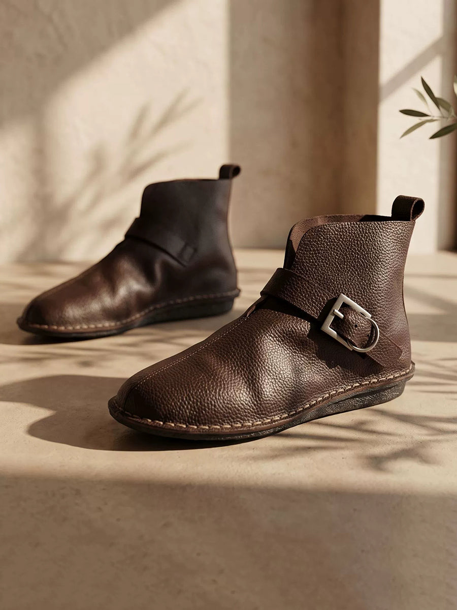 Women Casual Comfort Leather Ankle Boots