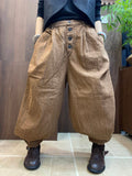 Women Literary Vintage Loose Casual Wide-Leg Pants