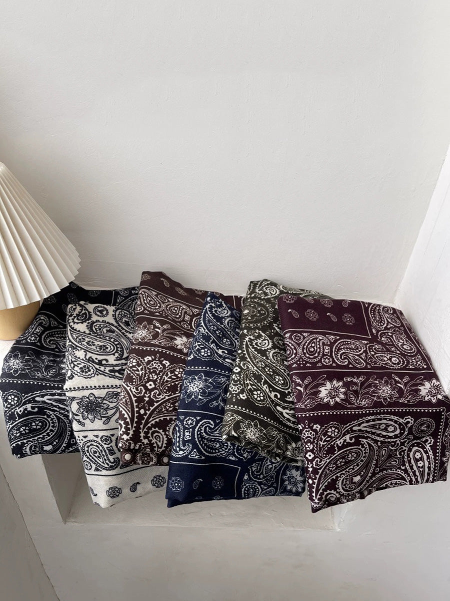 Women Classic Elegant Paisley Soft Versatile Scarf Shawl