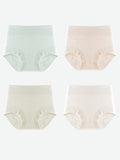 4 Pieces Women High Waist Cotton Underwear