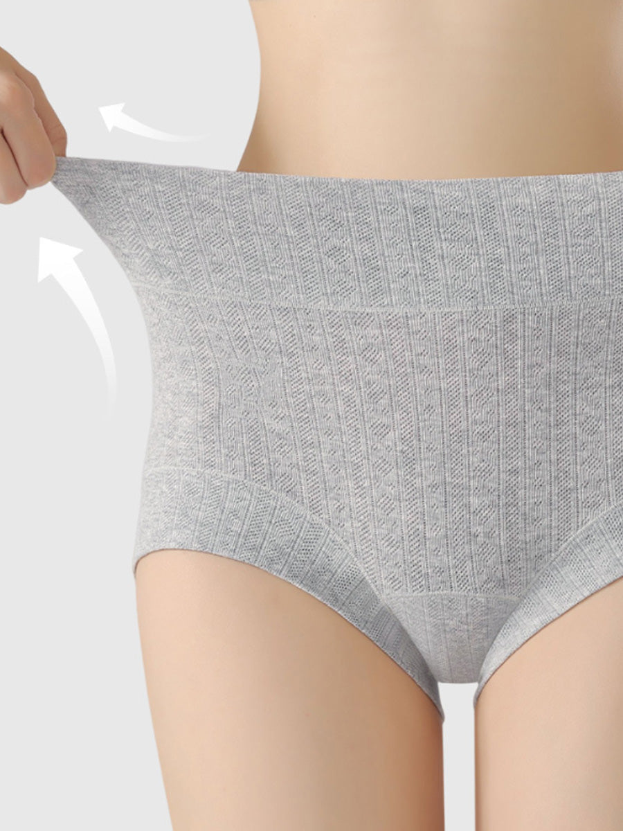 4 Pieces Women High Waist Cotton Underwear