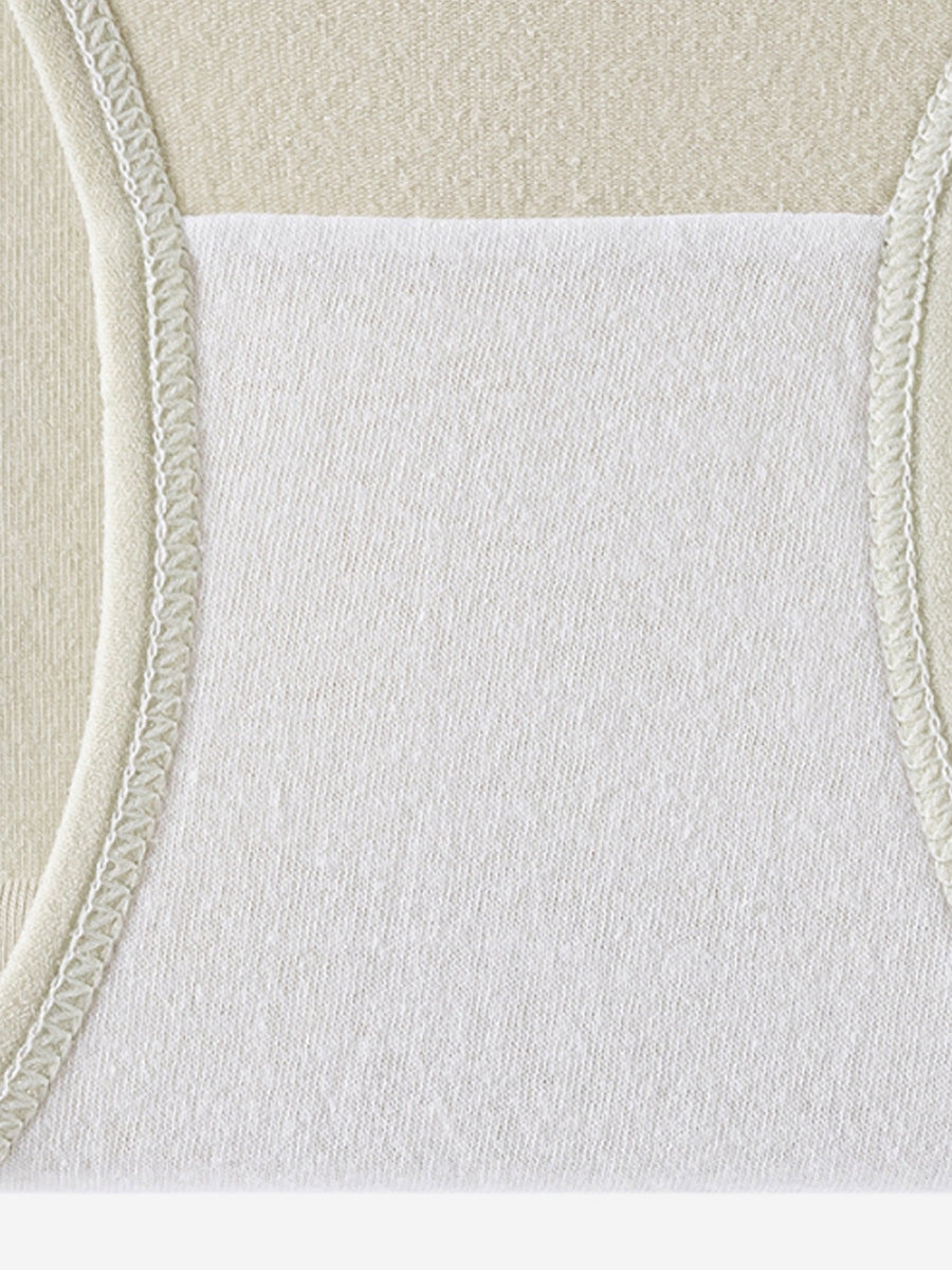 5 Pieces Women High-Waist Seamless Cotton Solid Underwear