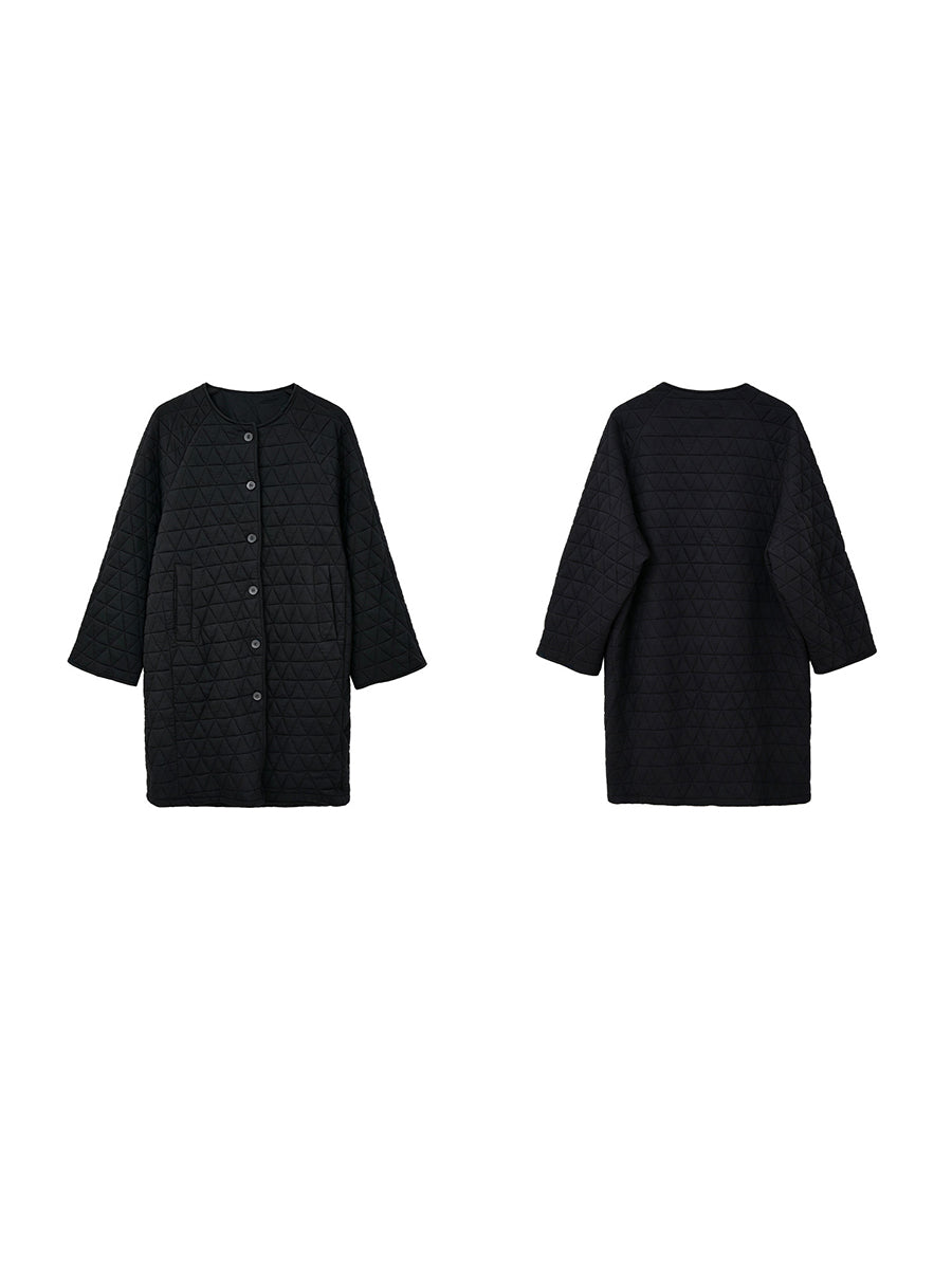 Women Winter Casual Quilted 100% Cotton Long Coat