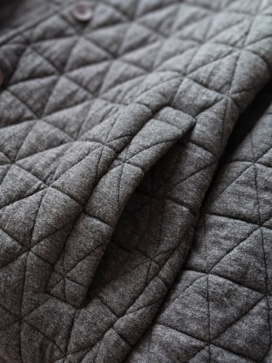 Women Winter Casual Quilted 100% Cotton Long Coat