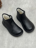 Women Winter Fleece-Lined Warm Flat Ankle Boots