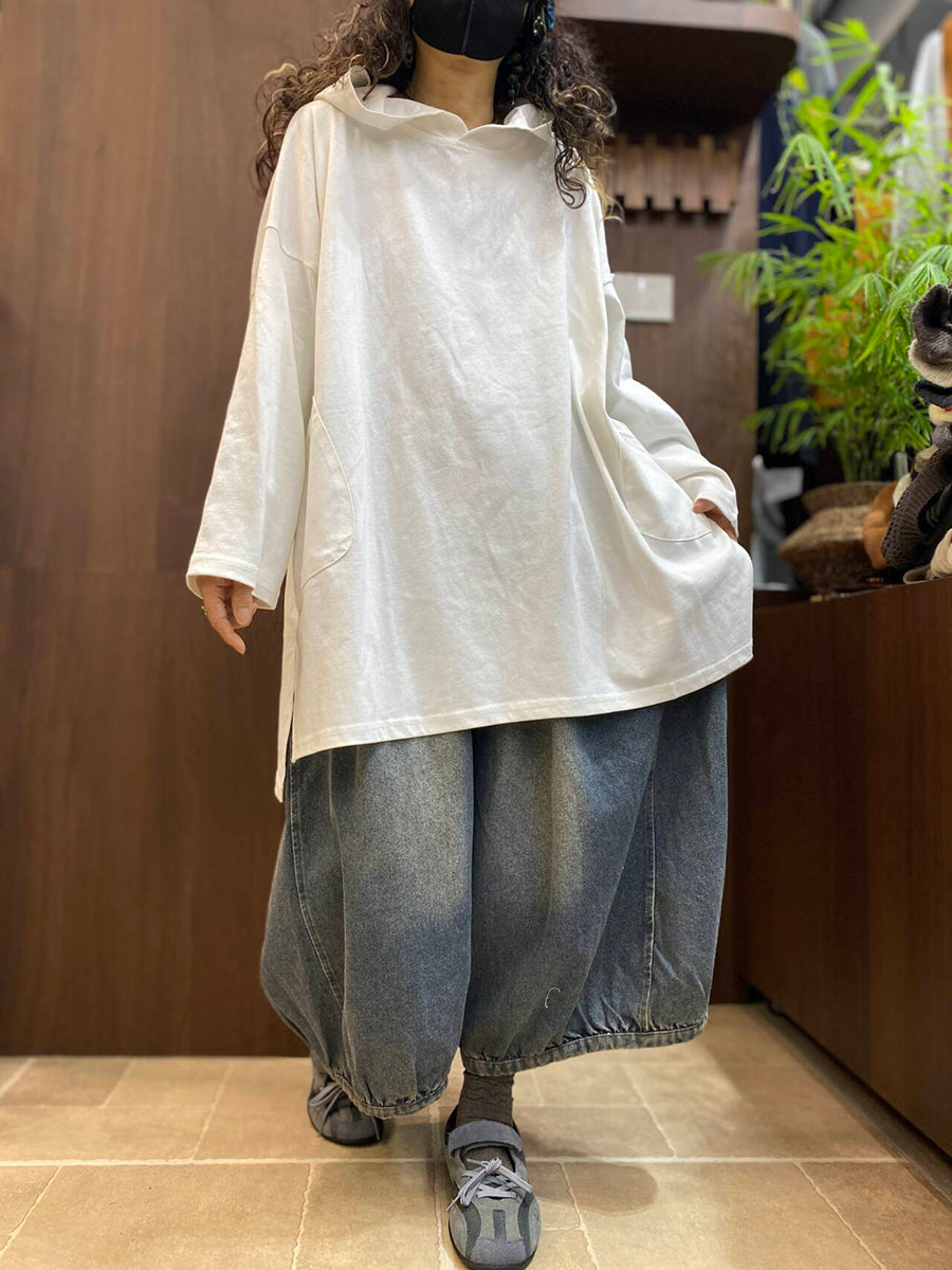 Women Effortless Chic Oversized Long Sleeve Hoodie