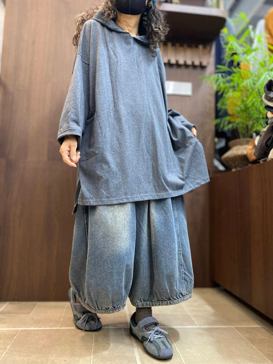 Women Effortless Chic Oversized Long Sleeve Hoodie