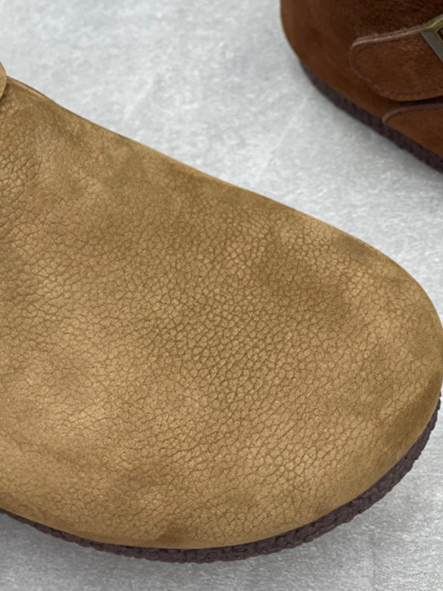 Women Winter Genuine Leather Warm Fleece-Lined Ankle Boots
