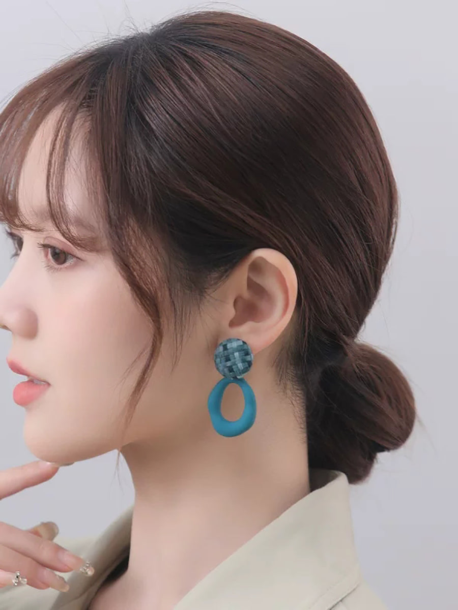 Women Vintage Geometric Alloy Drop Earrings