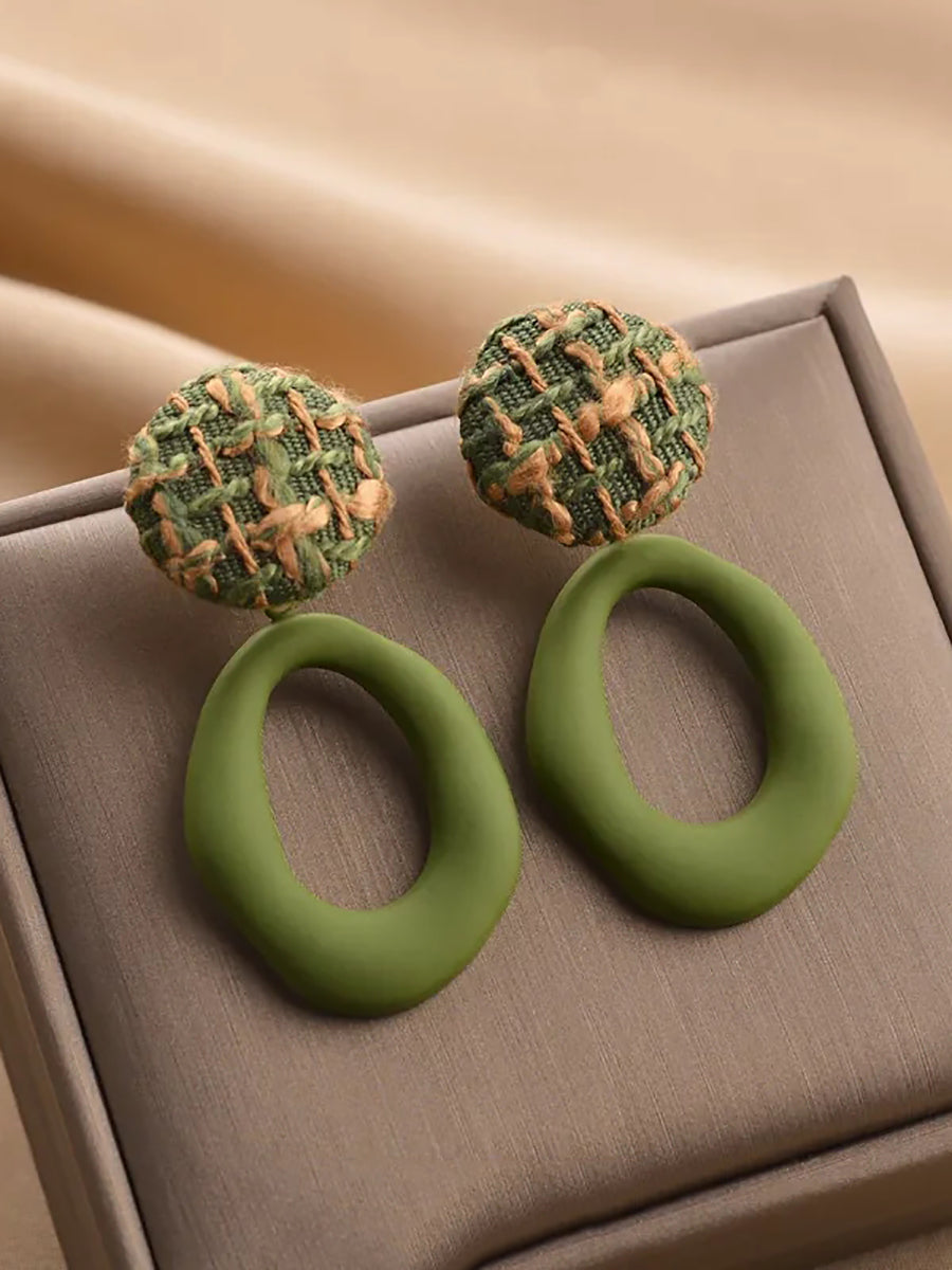 Women Vintage Geometric Alloy Drop Earrings