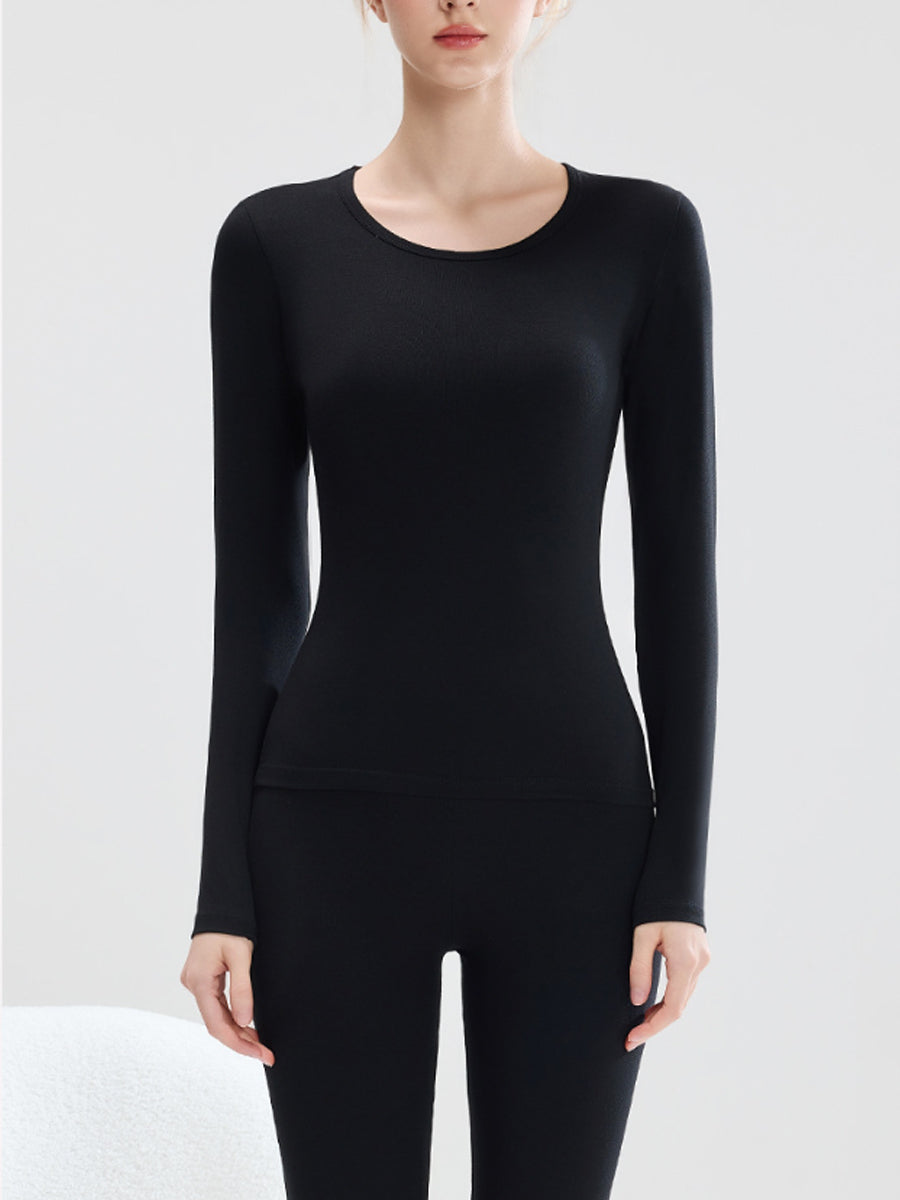 Women Fall Minimalist Cotton Thermal Underwear Set