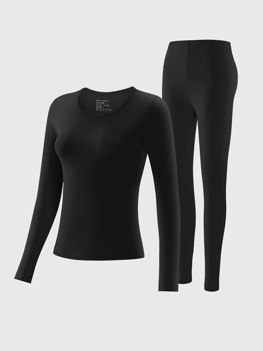 Women Fall Minimalist Cotton Thermal Underwear Set