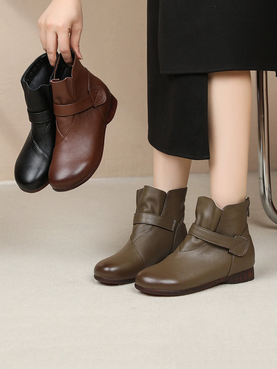 Women Winter Retro Comfort Soft Ankle Boots