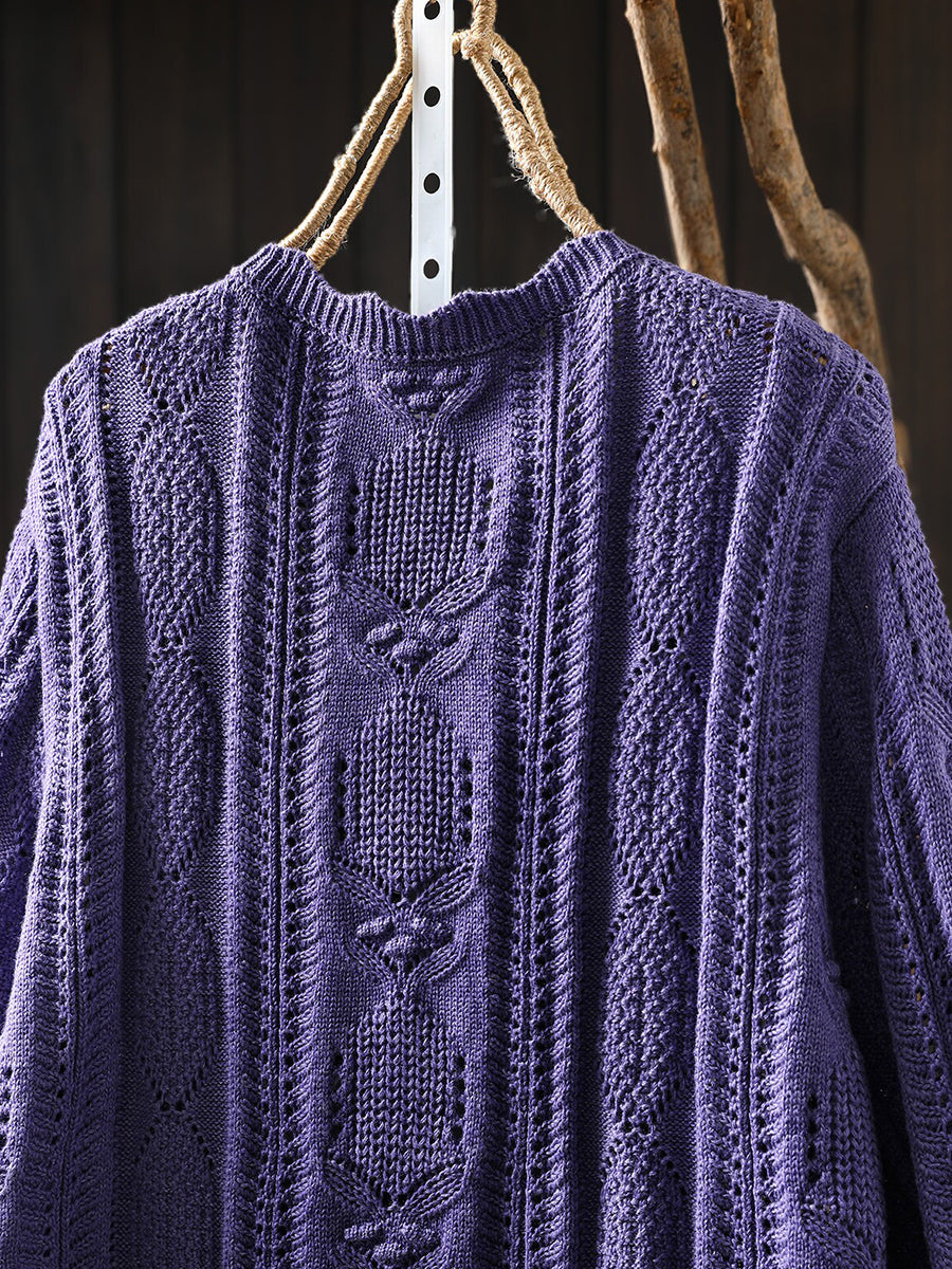 Women Casual Autumn Long Sleeve Cotton Knit Top