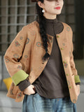 Women Reversible Vintage Cotton Linen Loose Double-Layer Jacket