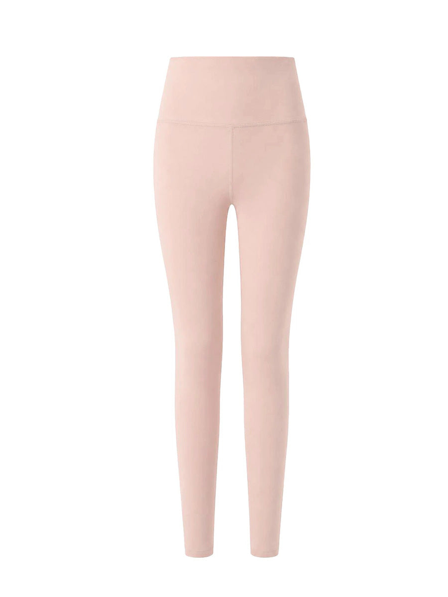 Women Winter Warm Pure Color High-Waist Thermal Pants