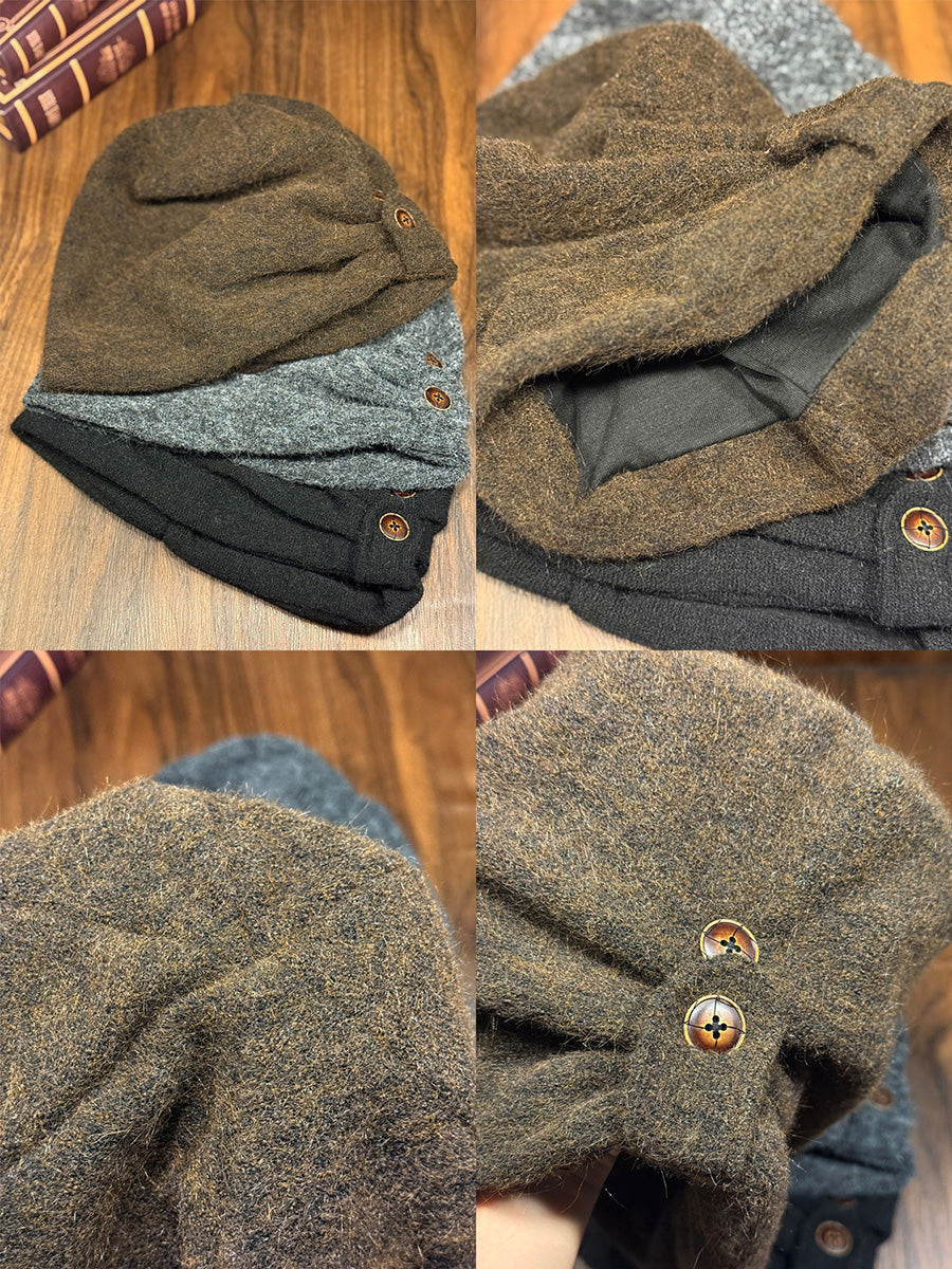 Women Winter Vintage Warm Knit Slouchy Beanie Hat