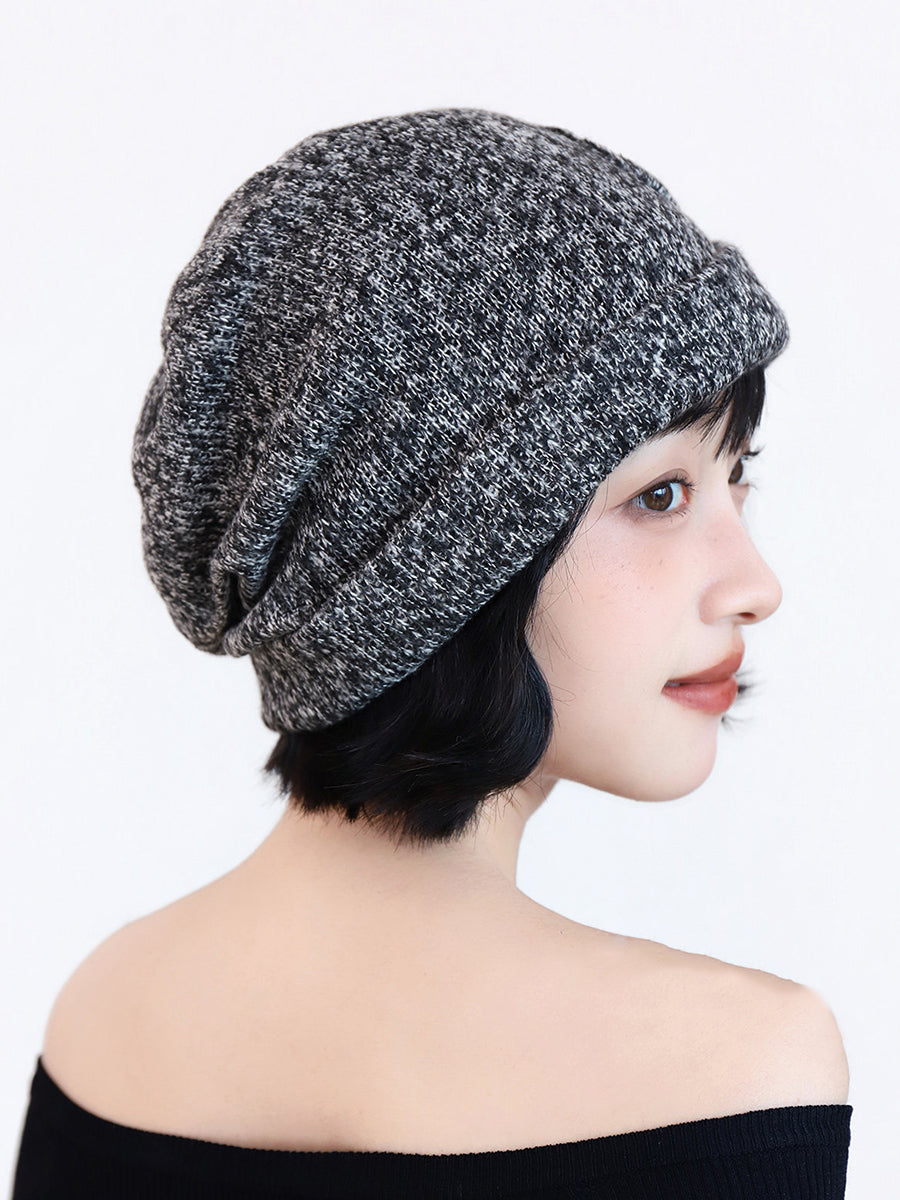 Women Lazy Style Thickened Warm Knit Slouchy Beanie