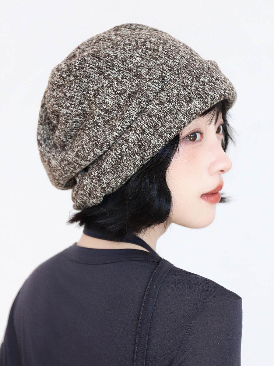Women Lazy Style Thickened Warm Knit Slouchy Beanie