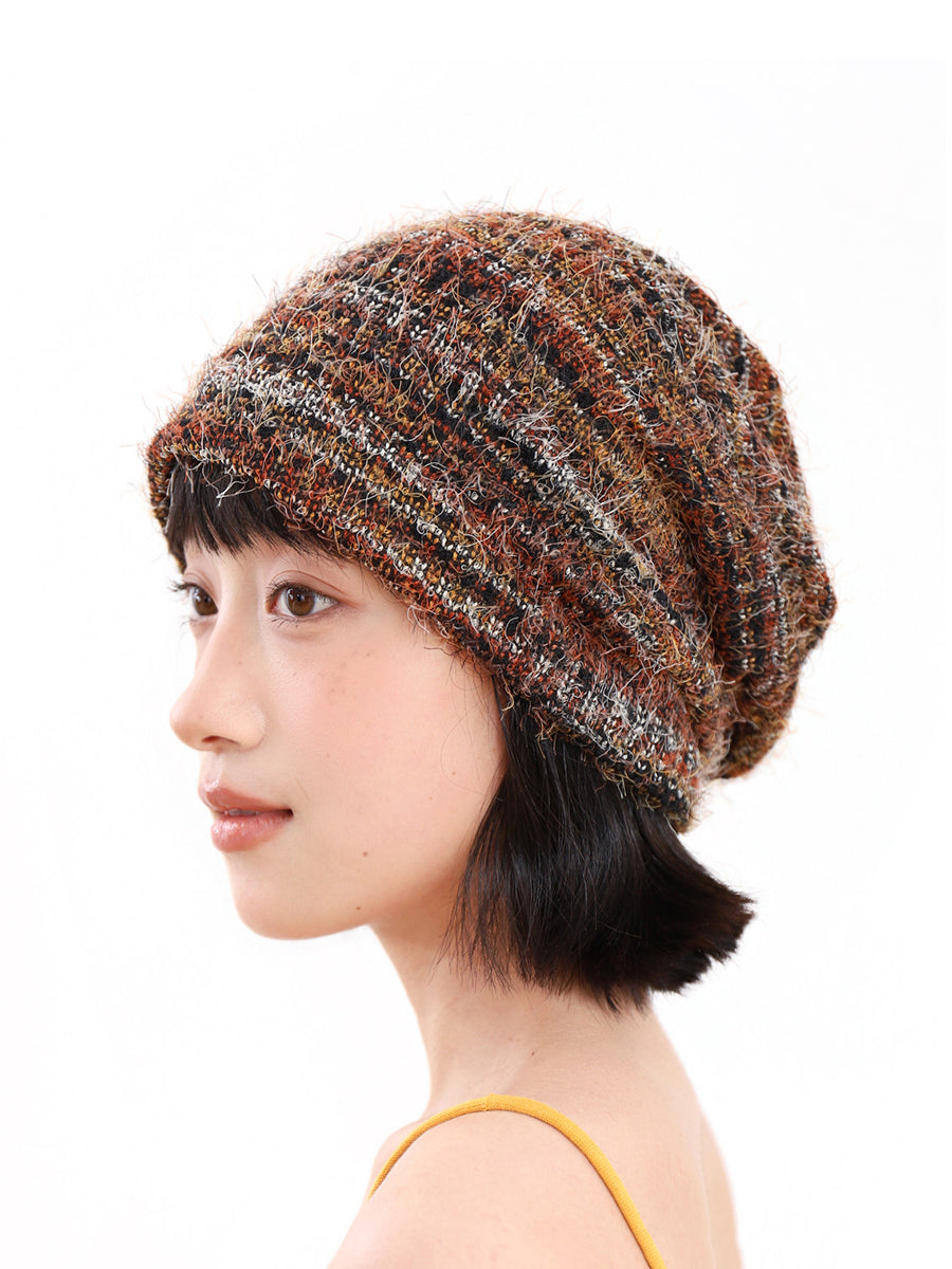 Women Vintage Lazy Warm Thick Knit Slouchy Beanie