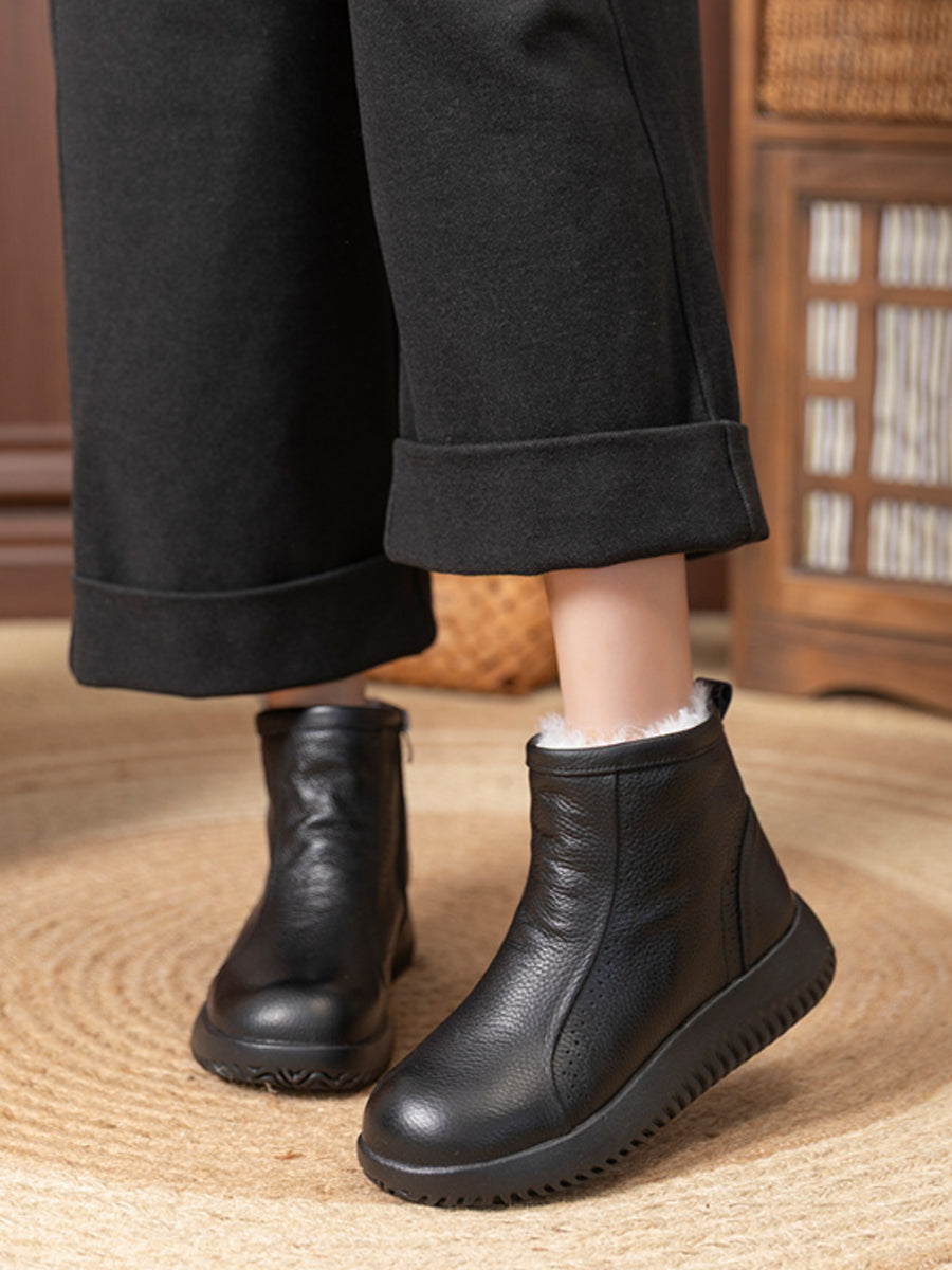Women Winter Casual Wool Snow Boots