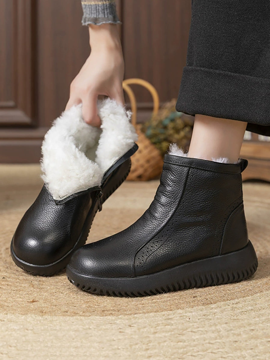 Women Winter Casual Wool Snow Boots