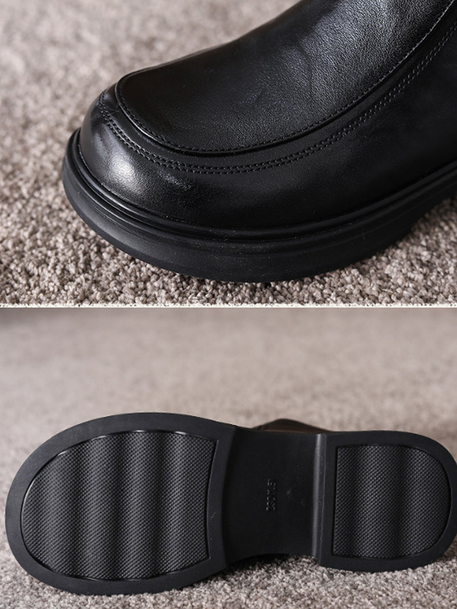 Women Retro Comfort Chelsea Fleece-Lined Ankle Boots