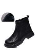 Women Retro Comfort Chelsea Fleece-Lined Ankle Boots
