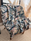 Women Vintage Forest Style Jacquard Faux Cashmere Shawl Scarf